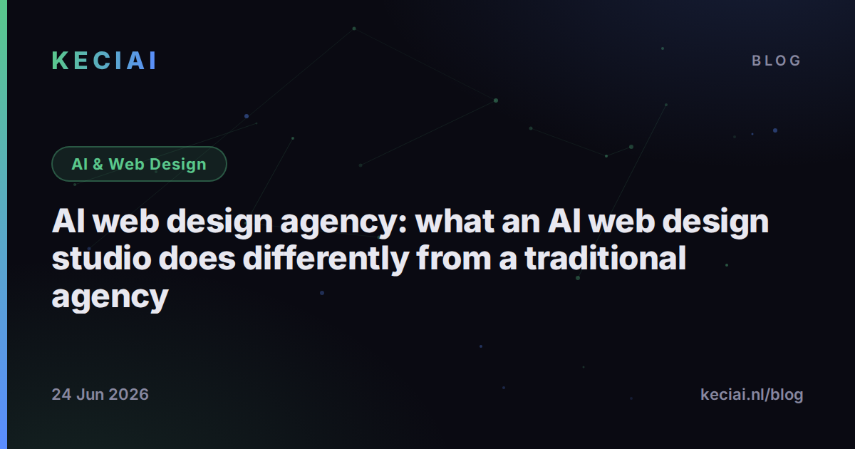 AI web design agency: what an AI web design studio does differently from a traditional agency