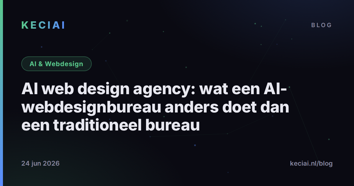 AI web design agency: wat een AI-webdesignbureau anders doet dan een traditioneel bureau