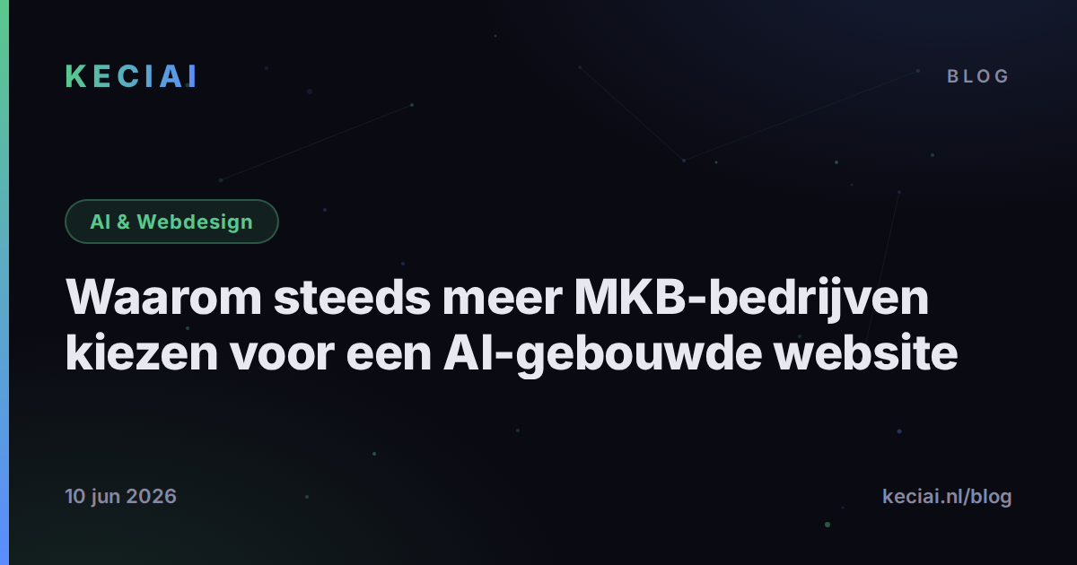 Waarom steeds meer MKB-bedrijven kiezen voor een AI-gebouwde website