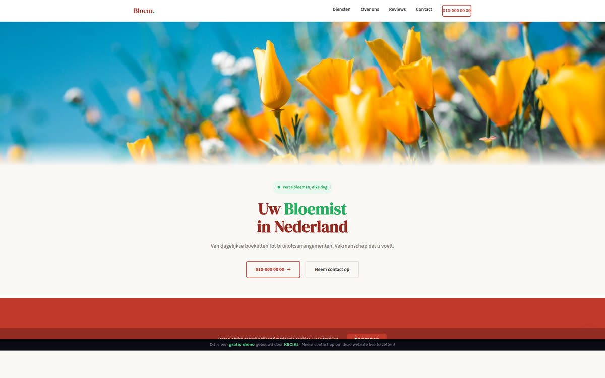 Bloemist en winkel template preview