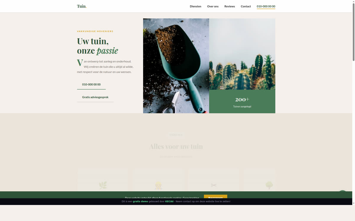 Hoveniers en tuin template preview