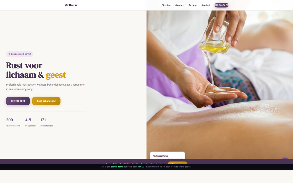 Massage en wellness template preview